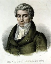 Porträtt av Luigi Cherubini (1760-1842), italiensk kompositör.