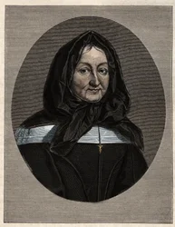 Porträtt av Madame Marie de Rubelles, fru av Miramion (1629-96) grundare av den heliga familjens döttrar