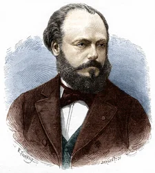 Porträtt av Marcel Deprez (1843-1918), fransk ingenjör och fysiker.