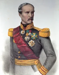 Porträtt av Marechal Patrice de Mac Mahon (Mac-Mahon) (1808-1893) vid tiden för den italienska landsbygden