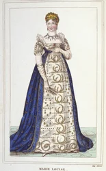 Porträtt av Marie Louise av Habsburg Lorraine. Kejsarinnan av fransmännen (Wien