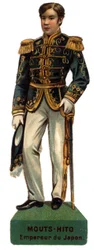 Porträtt av Meiji Ten Dit Mutsuhito (Moutes kan vara hans lakan-hit