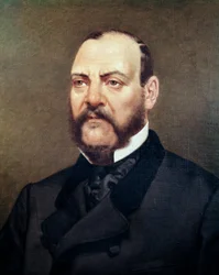 Porträtt av den mexikanske politikern Ignacio Comonfort (1812-1863) Anonym målning - 1800-talets Mexico City, National Historical Museum, Chateau de Chapultepec