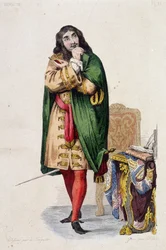 Porträtt av Molière - i "" Le Plutarque francais"" ed. Mennechet, vol. 5