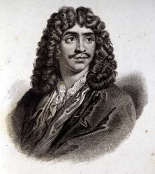Porträtt av Molière, gravyr från 1800-talet