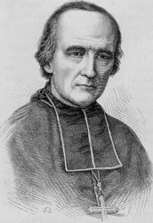 Porträtt av Monsignor Darboy (1813 - 1871), ärkebiskop av Paris. Gravyr från slutet av 1800-talet i "Histoire de France"" av H. Martin.
