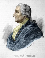 Porträtt av Niccolo JOMDELLI italiensk kompositör 10 september 1714 (Aversa) - 25 augusti 1774 (Neapel) gravyr 1800-talet