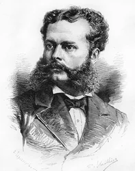 Porträtt av Nicolas de Pierola, Republiken Perus president från 1895 till 1899.