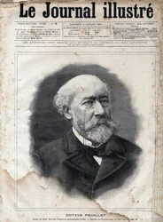 Porträtt av Octave Feuillet (1821-1890), fransk romanförfattare, dramatiker och akademiker - Gravyr i "Le journal illustrious" från 1891
