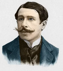 Porträtt av Paul Adam (1862-1920), fransk författare.