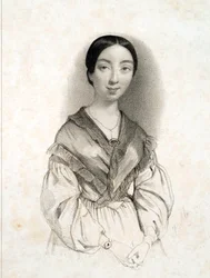 Porträtt av Pauline Viardot mezzosopran (1821-1910).