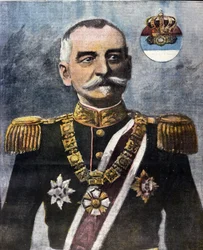 Porträtt av Peter I av Serbien (Karageorgevic