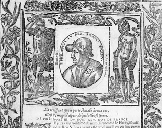 Porträtt av Philip III Le Hardi, kung av Frankrike från 1270 till 1285.