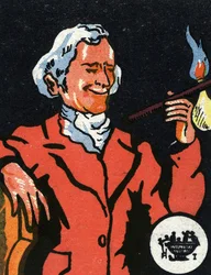 Porträtt av Philippe Lebon (1767-1804) fransk ingenjör och kemist, uppfinnare av belysningsgas (Philippe le Bon (eller Lebon) fransk ingenjör) kromolitografi från början av 1900-talet