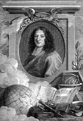 Porträtt av Pierre Bayle (1647 - 1706) fransk författare och filosof.