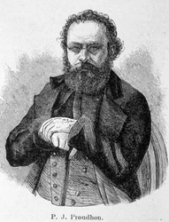 Porträtt av Pierre Joseph Proudhon (1809 - 1865), fransk socialist