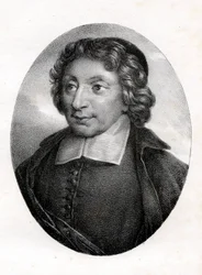 Porträtt av Pierre Nicole (1625 - 1695) ivrig försvarare av jansenismen från en målning av Port Royal.