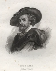 Porträtt av Pierre Paul (Pierre-Paul) Rubens (eller Peter Paul eller Petrus Paulus) (1577-1640)