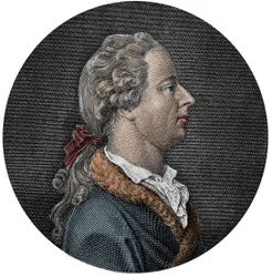 Porträtt av Pietro Verri (1728-1797), italiensk ekonom - Porträtt av författaren, filosofen och ekonomen Pietro Verri (1728-1797) Gravyr