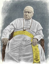 Porträtt av Pius IX (1792 - 1878), 253:e påven (1846 - 1878).