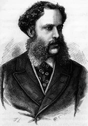 Porträtt av prins Richard av Metternich-Winnebourg (Metternich Winnebourg) (1829 - 1895), Österrikes ambassadör i Paris från 1859. Gravyr från slutet av 1800-talet i "Histoire de France"" av H. Martin.