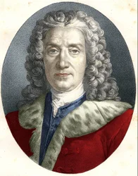 Porträtt av Prosper Jolyot, Sieur De Crais-Billon, dit Crébillon (far) (1674 - 1762) fransk dramatiker