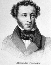 Porträtt av Pushkin (1799 - 1837)
