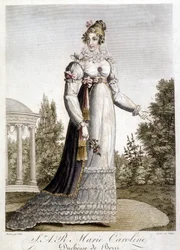 Porträtt av drottning Mary Caroline, hertiginnan av Berry, liten dotter till kungen av Neapel