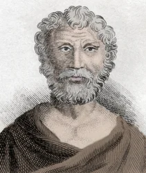 Porträtt av Quintus Junius Rusticus (cirka 100-cirka 170), stoicistisk filosof. Gravyr av 1800-talet.