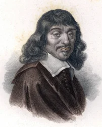 Porträtt av René Descartes, grav. 1800-talet.