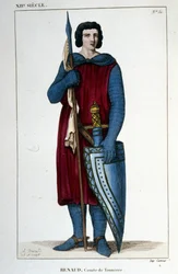 Porträtt av Renaud, greve av åskan (990 - 1038 ca.).