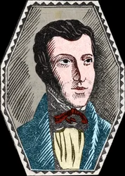 Porträtt av Rene Caillie (1799 -1838) fransk upptäcktsresande.