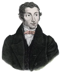 Porträtt av Rene Caillie - engelsk upptäcktsresande - Porträtt av Rene Caillie (1799 -1838) explorer engelska