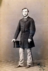 Porträtt av Ricciotti Garibaldi (1847-1924), son till den italienske patrioten Giuseppe Garibaldi och hans första fru Anita
