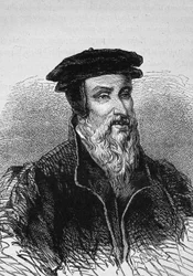 Porträtt av Robert Estienne (1503 - 1559), fransk tryckare.