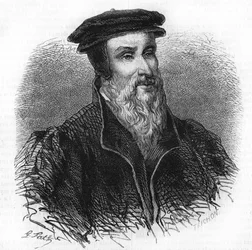 Porträtt av Robert I Estienne (1498 - 1559) humanist, förläggare och tryckare.