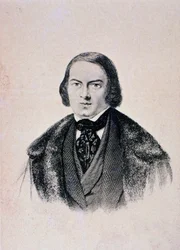 Porträtt av Robert Schumann (gravyr