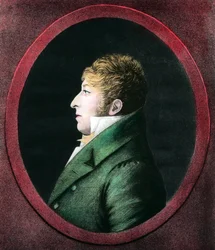 Porträtt av Rodolphe Kreutzer (1766-1831) fransk violinist och kompositör. Gravyr av 1800-talets privatsamling