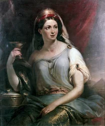 Porträtt av Rosa Vercellana Guerrieri (olja på duk)