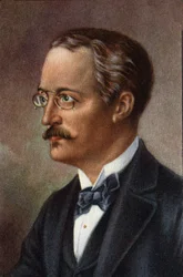 Porträtt av Rudolf Diesel, tysk ingenjör, 1900-talet (chromo)