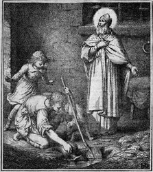 Porträtt av Saint Apollinaire, eveque av Valencia