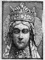 Porträtt av Saint Clotilde Woman av Clovis 1st. (470-548).