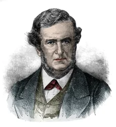 Porträtt av Salustiano Olozaga (1805-1873) engelsk politiker, diplomat och författare - gravyr 1870