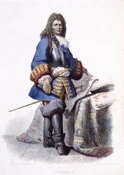 Porträtt av Sébastien Le Prestre de Vauban, marskalk av Frankrike och militäringenjör (1633-1707). - i "" Den franske Plutarch""