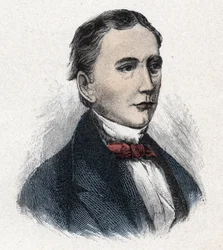 Porträtt av Sir Isaac Pitman (1813-1897) engelsk uppfinnare av stenografi (stenografi)