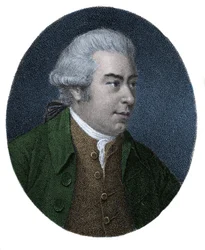 Porträtt av Sir Joseph Banks (1743-1820), engelsk upptäcktsresande och naturforskare. Färgstick av 1800-talet.