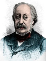 Porträtt av Stephen Heller (1813-1888) ungersk pianist, lärare och kompositör - Gravyr 1888