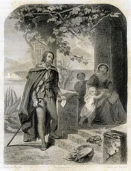 Porträtt av Torquato Tasso, dit på franska Le Tasse (1544 - 1595).