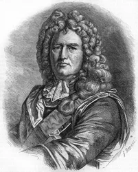 Porträtt av Vauban (1633 - 1707). (Sébastien Le Prestre de Vauban) Marskalk av Frankrike och militäringenjör