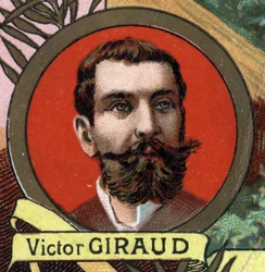 Porträtt av Victor Giraud, fransk resenär från 1800-talet.